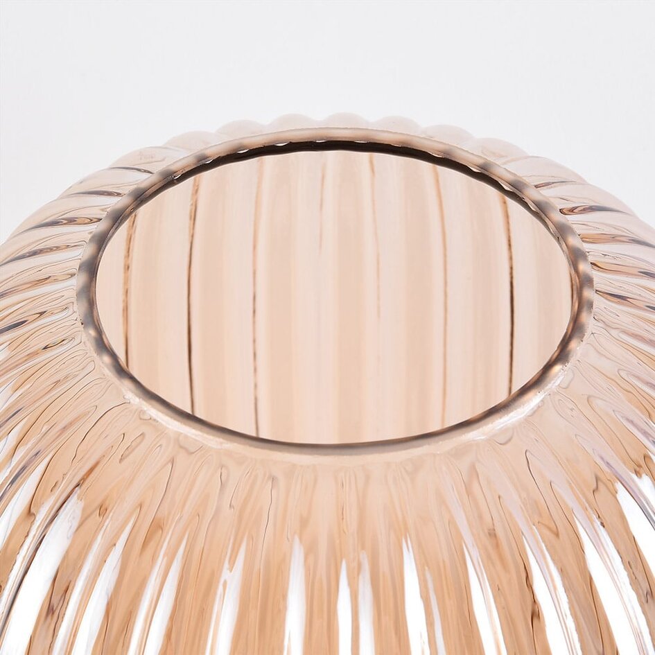 Bordlampe med ravfarvet glas - Inci