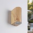 Udendørs væglampe, up/downlight - Matteo - imiteret træ