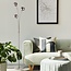 Moderne gulvlampe med tre lampearme - Campbell - stål/smoke