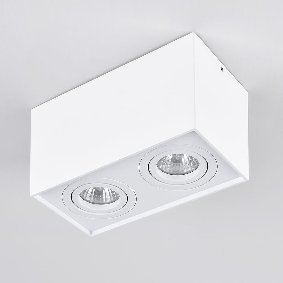 Design spot Timmy, vippbar, 2 lyskilder - hvid