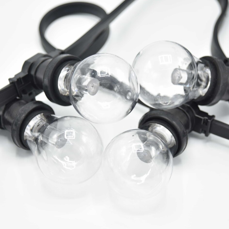 Kulørte LED-pærer med gennemsigtig kugle - 1 watt / Ø60