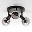 Moderne loftlampe med 3 røgfarvede spotlamper - Orlando