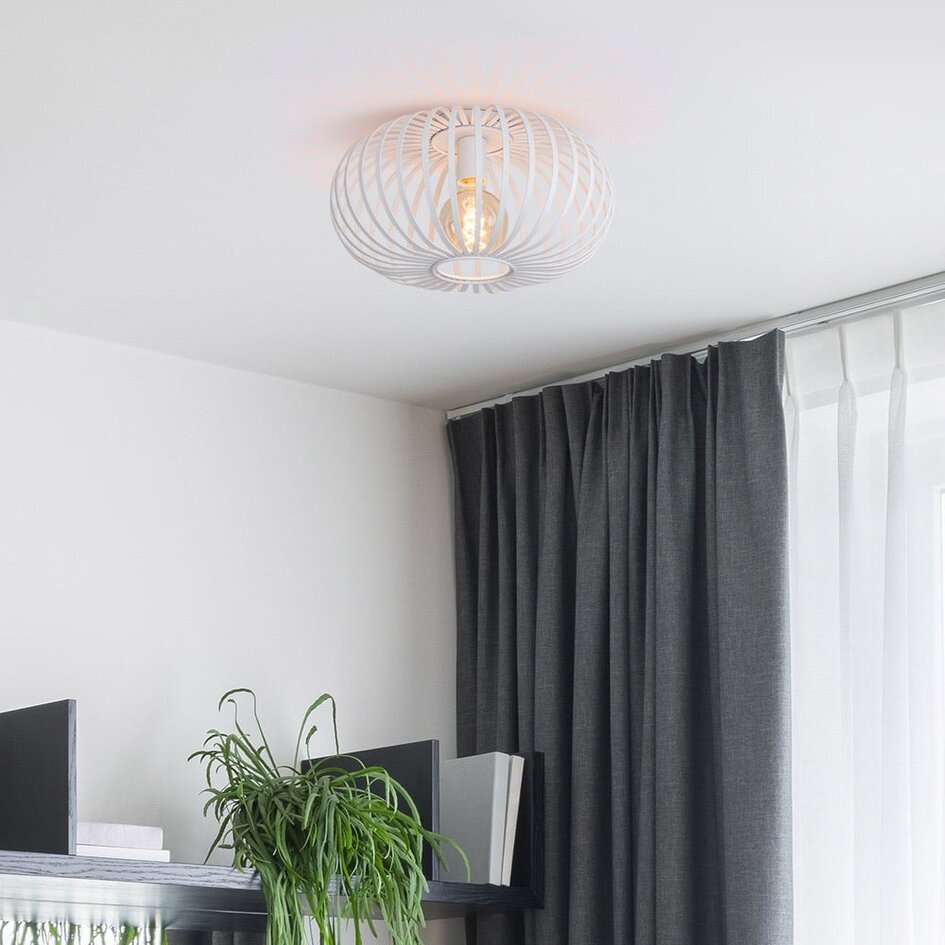 Loftlampe, metal - Fiore - hvid