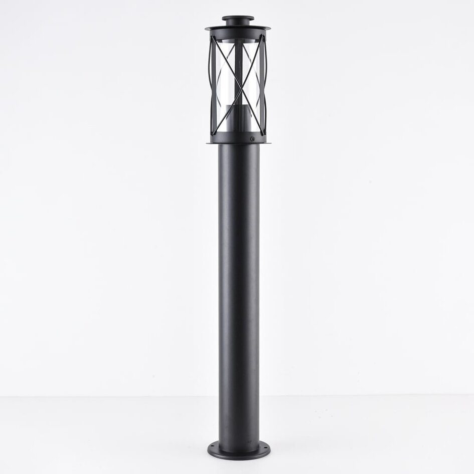 Bedlampe med klassisk lanterne, 80 cm - Lucia - sort