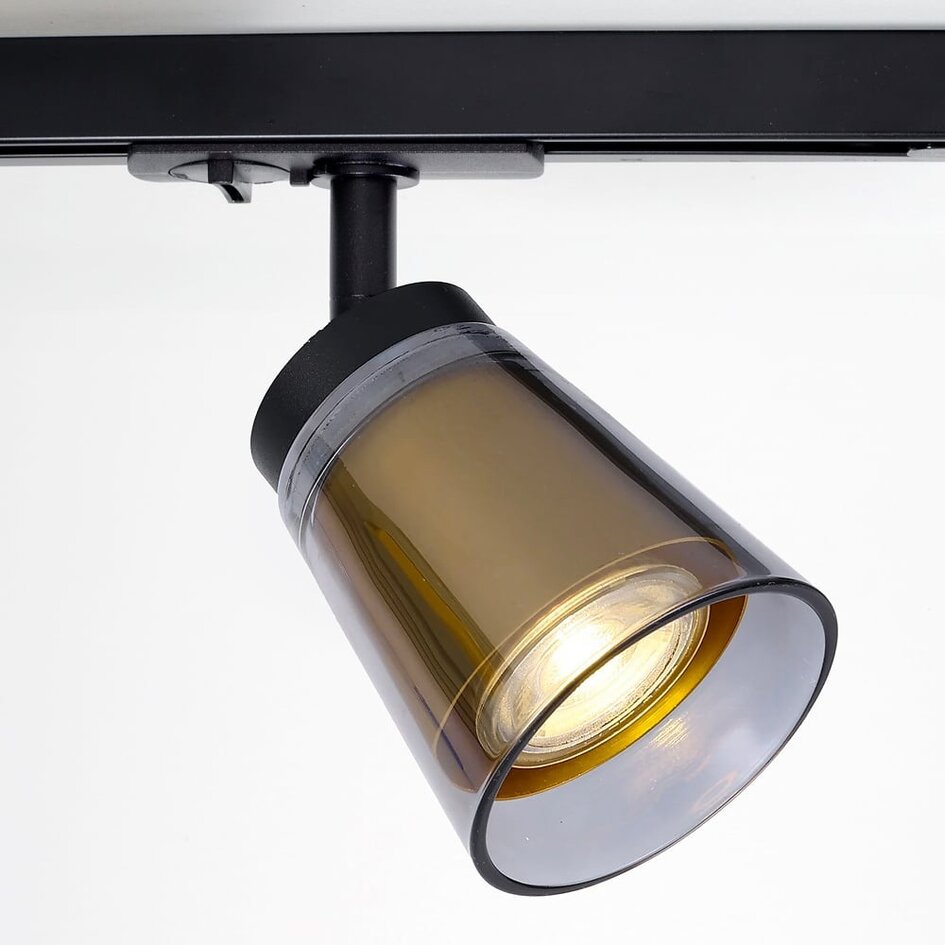 Moderne 1-faset skinnesystem med 1,5 meter loftlampe - Jula guld