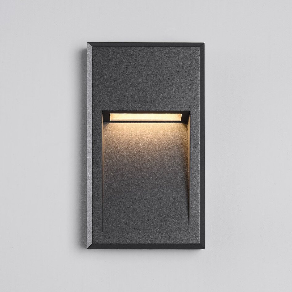 Minimalistisk LED-væglampe, udendørs - Pierre - antracit