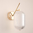 LED-væglampe - Aethra - transparent/guld