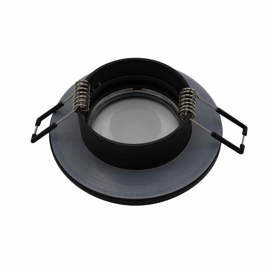 Moderne sort indbygget spot IP44 - Ray