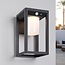 Væghængt solcellelampe med sensor - Lucian - sort