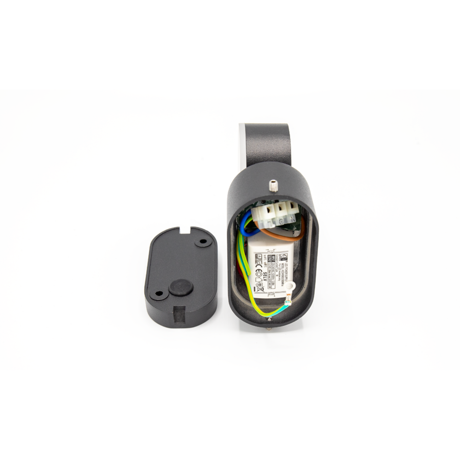 Vendbar væglampe, udendørs - Isabelle - sort