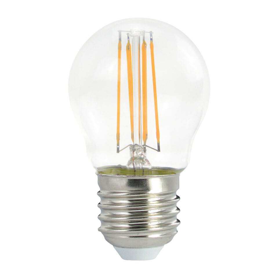 E27 filamentpære med klart glas - 4,5 watt / 2700K / Ø45 / 3-trins dæmpbar