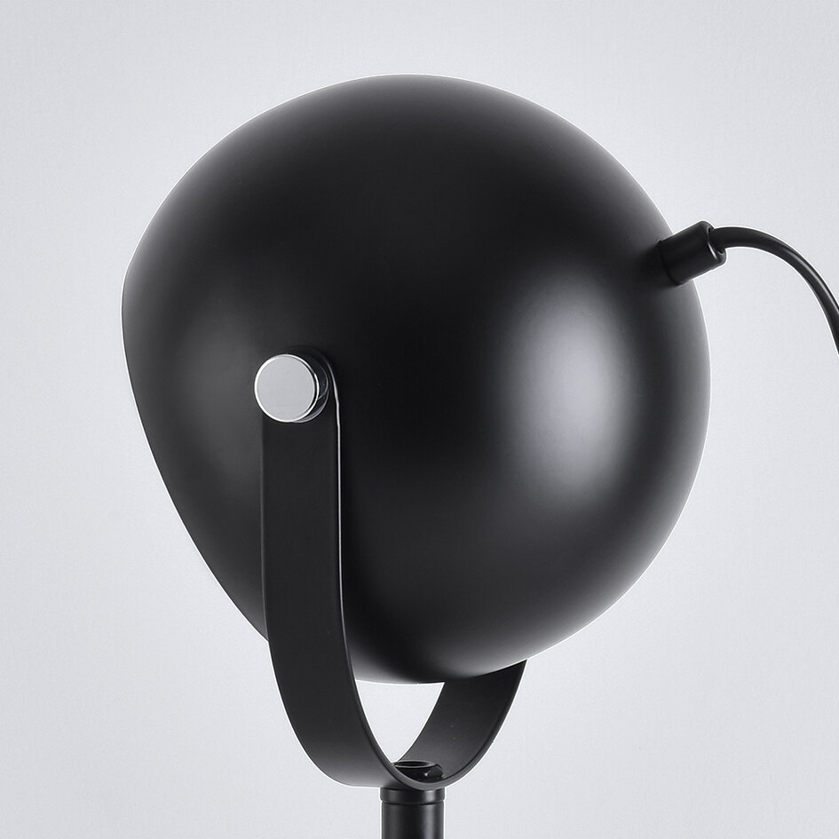 Sort bordlampe med vipbart lampehoved - Archie