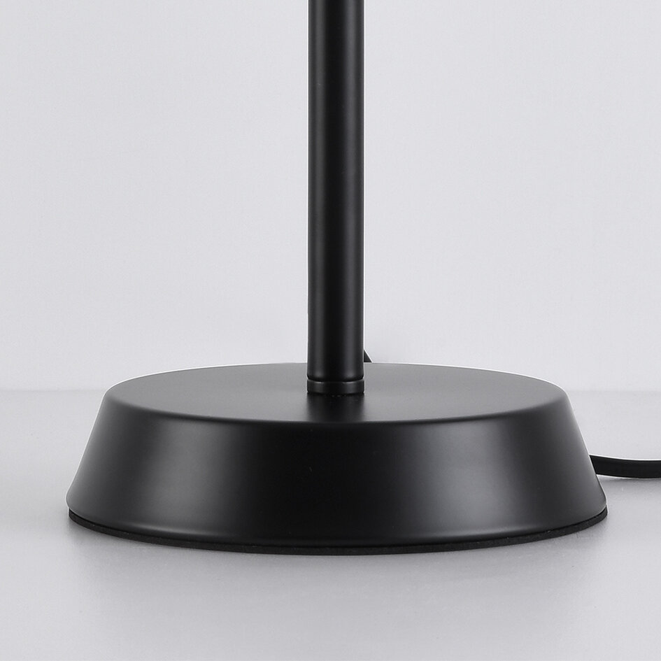 Sort bordlampe med vipbart lampehoved - Archie