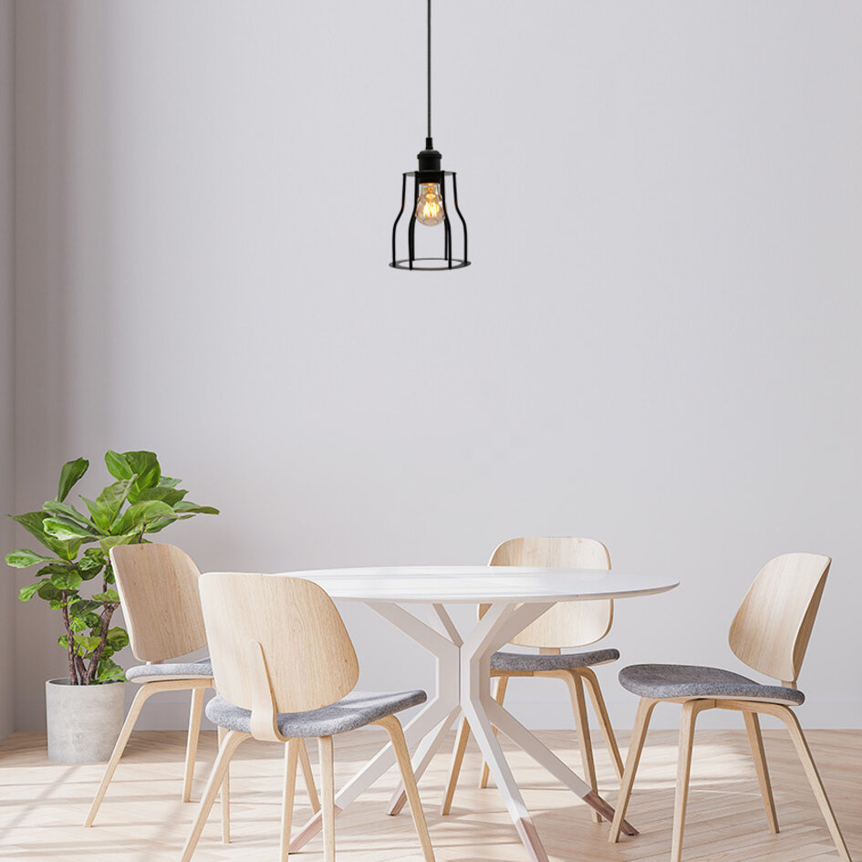 E27 LED-kronepære, krøllet spiral filament med ravfarvet glas - 5 watt / 1800K / Ø60 / dæmpbar