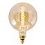 E27 LED-globepære XXXL, spiral filament med ravfarvet glas - 8,5 watt / 2000K /Ø200 / dæmpbar