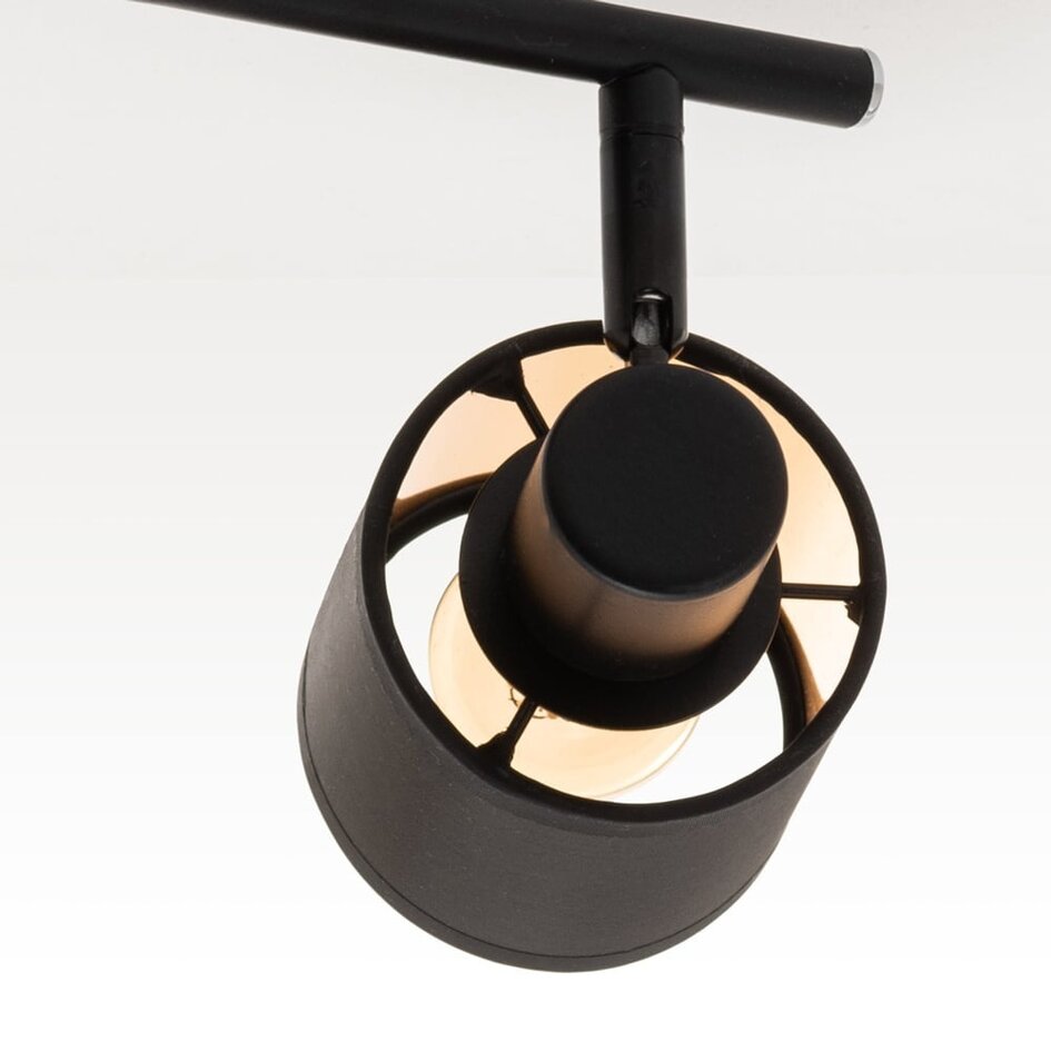 Loftlampe med 2 spots - Franky - sort og kobber