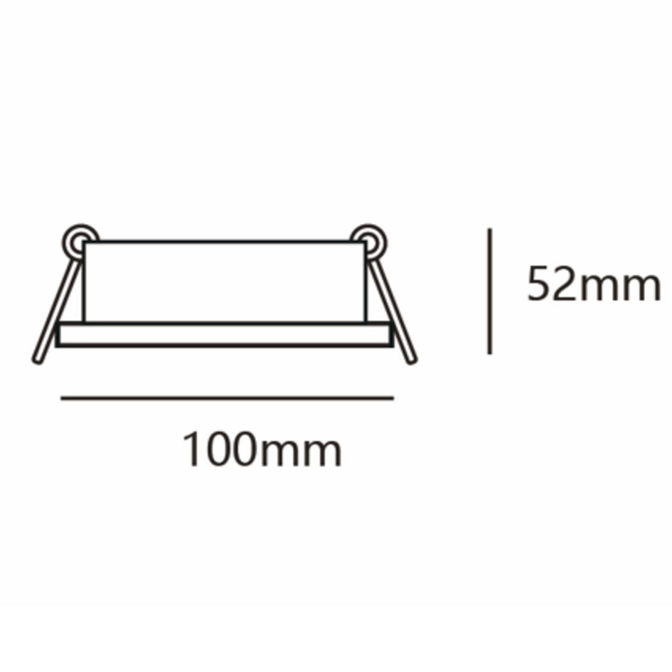 Moderne vippbar indbygget spotlampe, sort med hvid - Ace