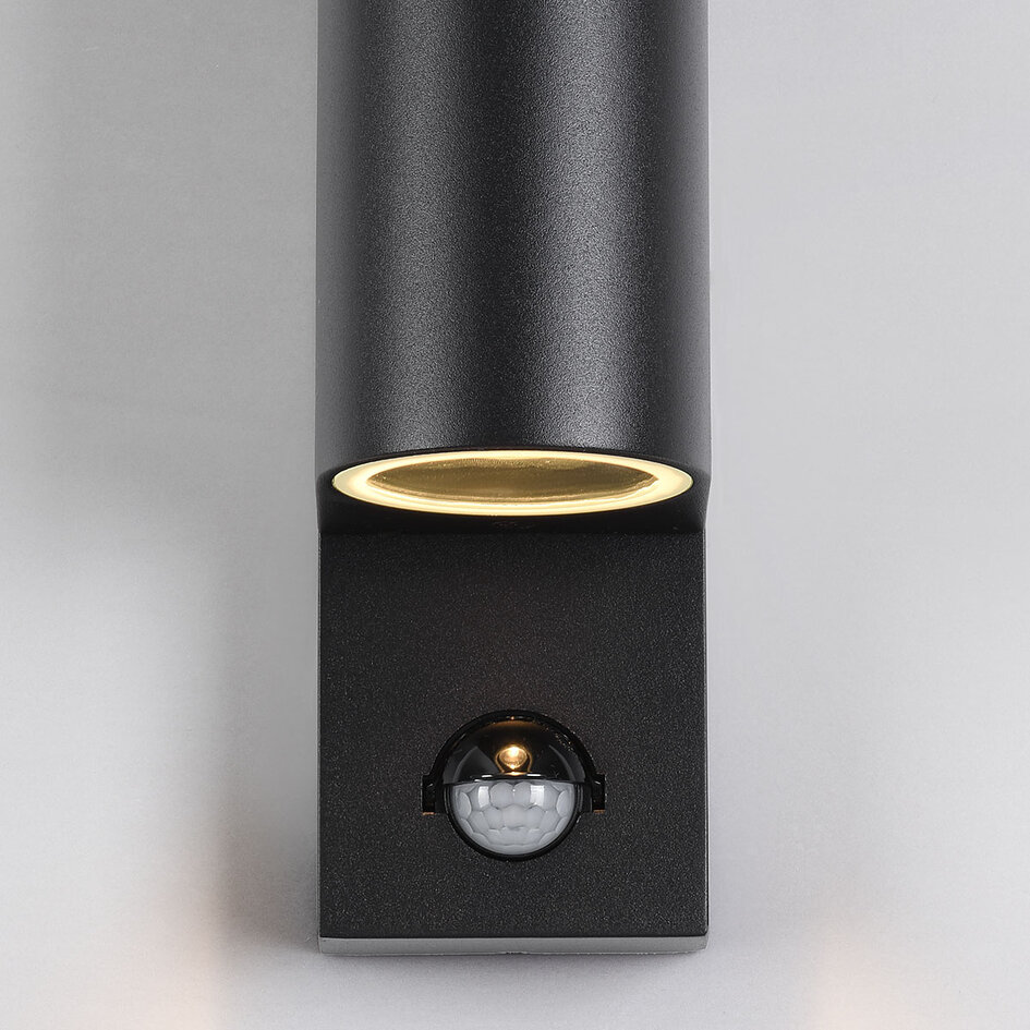 Udendørs up/downlight inkl. sensor - Curtis - sort