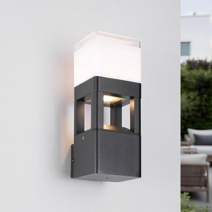 Moderne væglampe, udendørs - Terry - sort