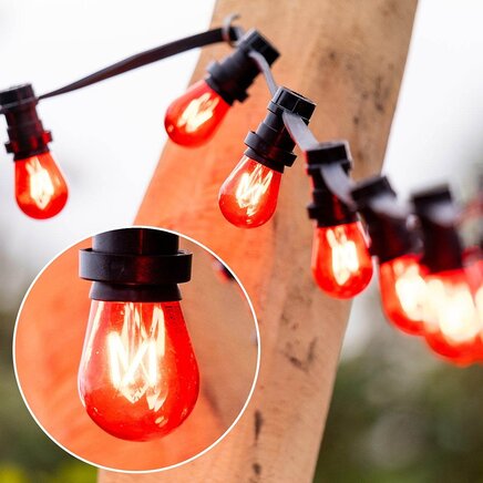 Rød filament LED-pære - 3,5 watt / Ø44 / dæmpbar