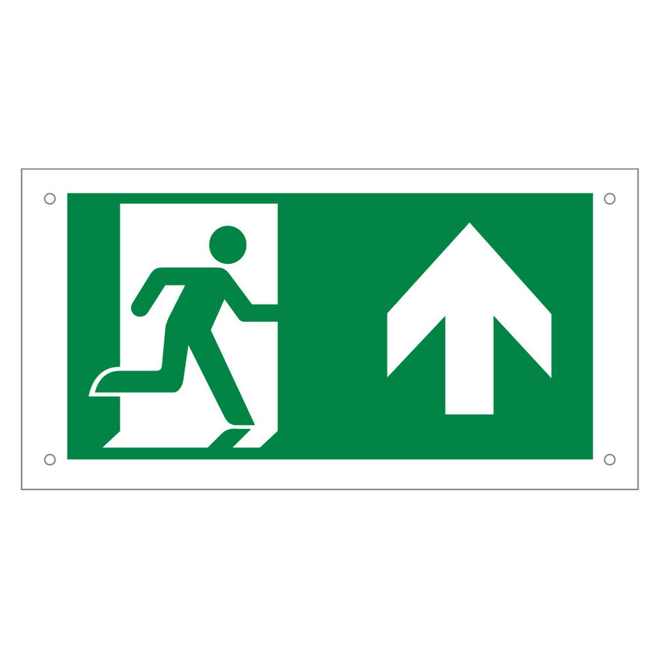 Piktogrammer til loftmonterede flugtvejsskilte OTG-FF-6, OTG-VV-5 og  OTG-HH-1