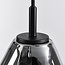Design pendel lampe sort med røget glas, 3-lys - Lainas