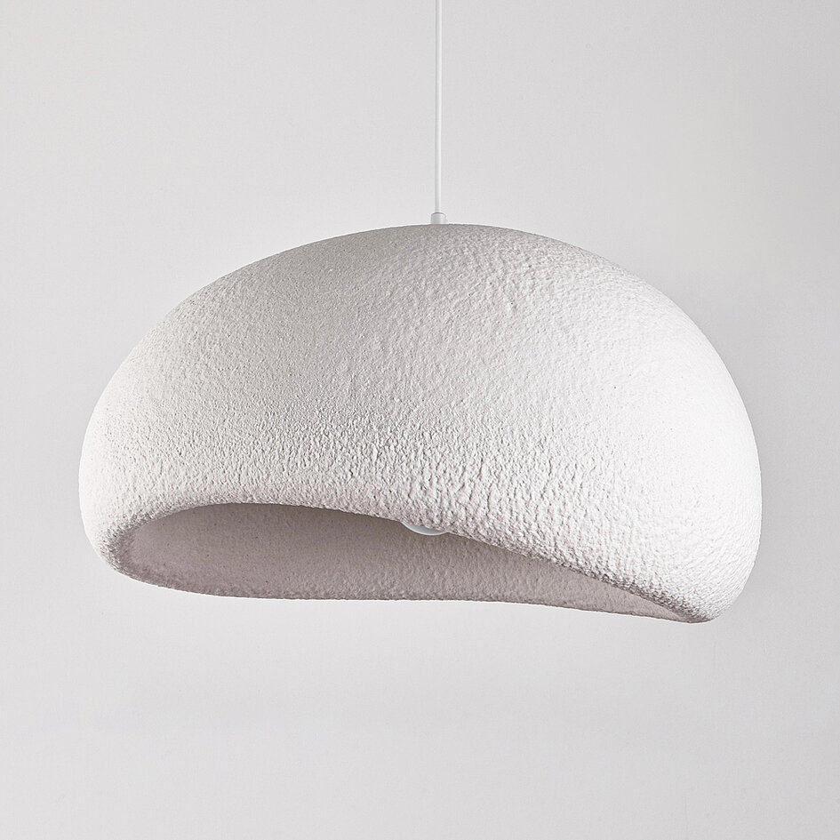 Wabi Sabi pendellamper Urban Stone med hvidt stenmønster - 48 x 38 cm