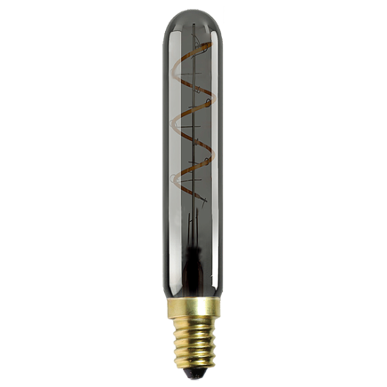 E14 dæmpbar rørlampe, Smoke, med spiral, 11,5 cm, 2,5 W, 2000 K