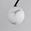 Moderne loftlampe med fire glaskugler - Nymo - sort og marmorlook