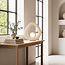Moderne Wabi Sabi bordlampe Enso - sandbeige 35 x 34 cm