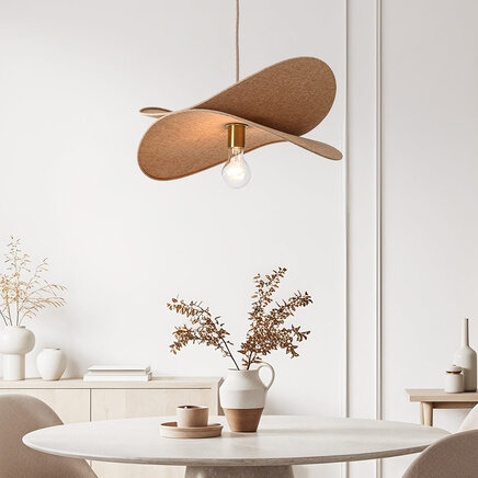 Moderne pendel i beige, 1-lys - Linha