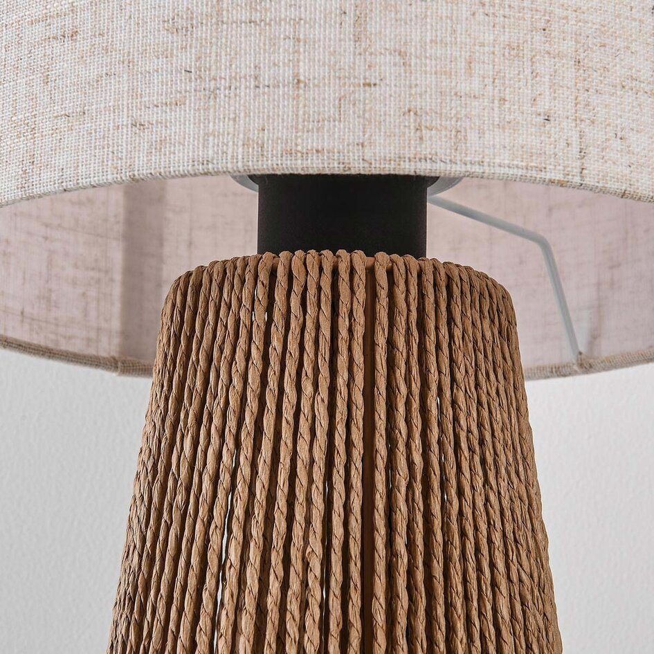 Boho-chic bordlampe med linnedskærm - Ranpu