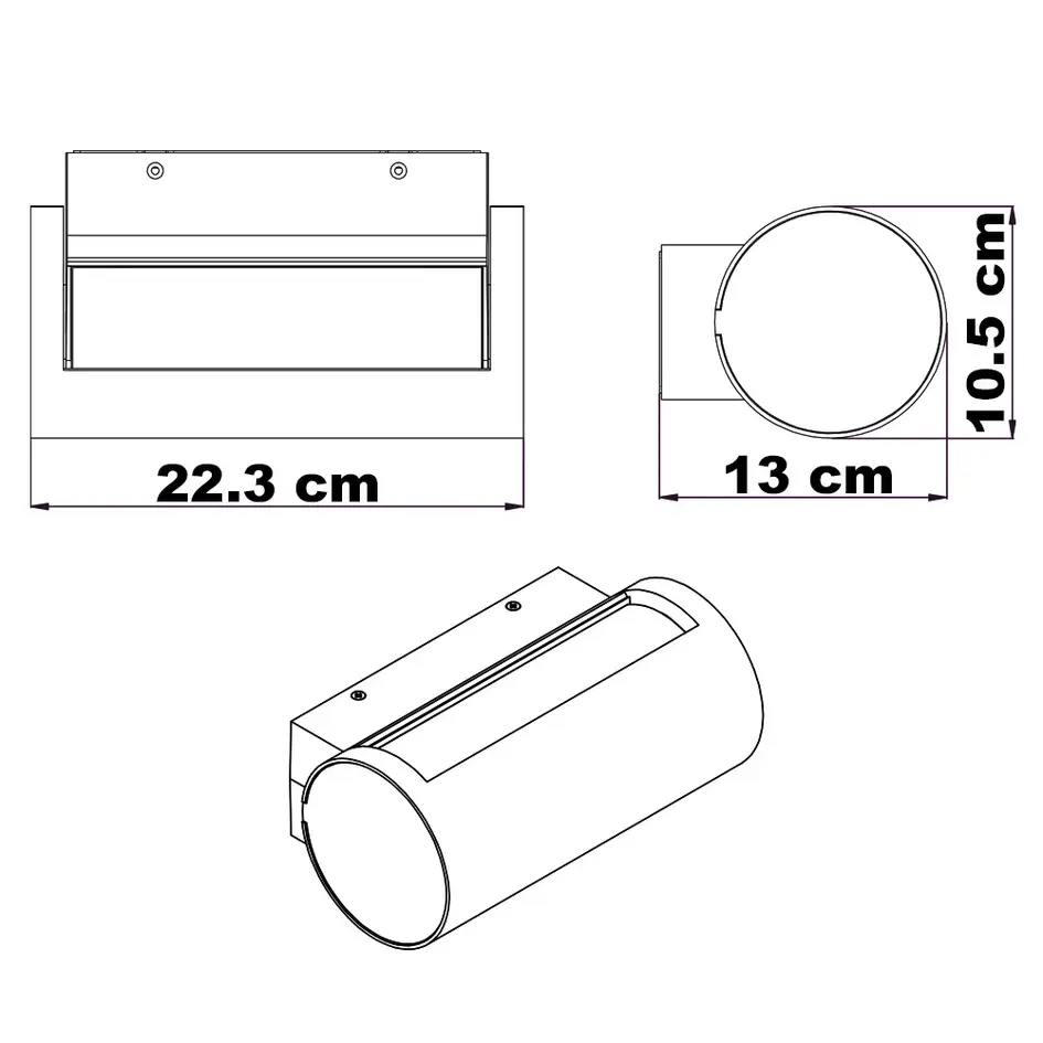 Mørkegrå badeværelseslampe - Willus