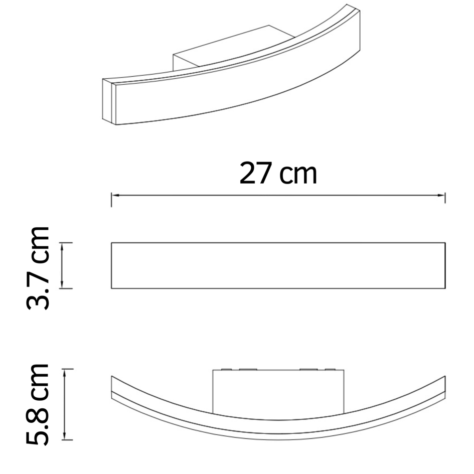 Design badeværelseslampe Dean - Sort