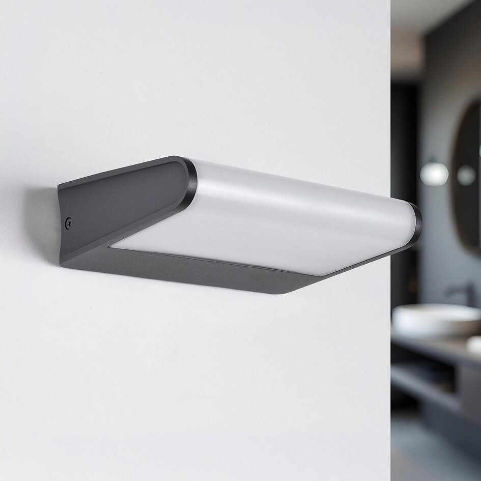 Mørkegrå badeværelsesvæglampe - Eric