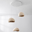 3-lys Wabi Sabi pendel Ishi med sandbeige steneffekt - 3 x 30 cm