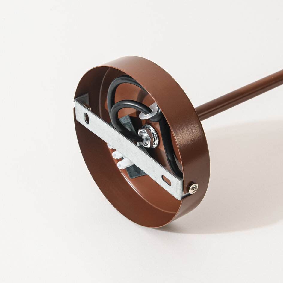 Design pendel Aster - brun med opalhvid/matteret hvid glas, 6-lys