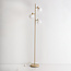 Standlamp Jesse beige med opalhvid/matteret hvid glas, 3-lys