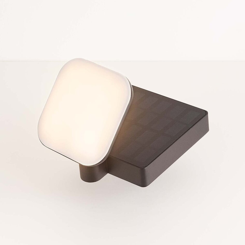 Projektorlampe med solceller + jordspyd - Helena - sort