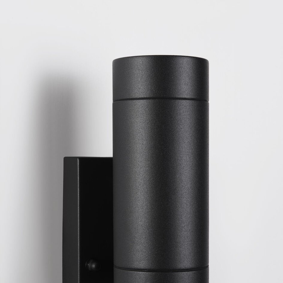 Udendørs up/downlight inkl. skumringssensor - Zane - sort