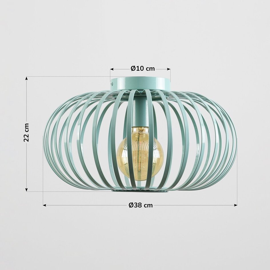 Loftlampe, metal - Fiore - mintgrøn