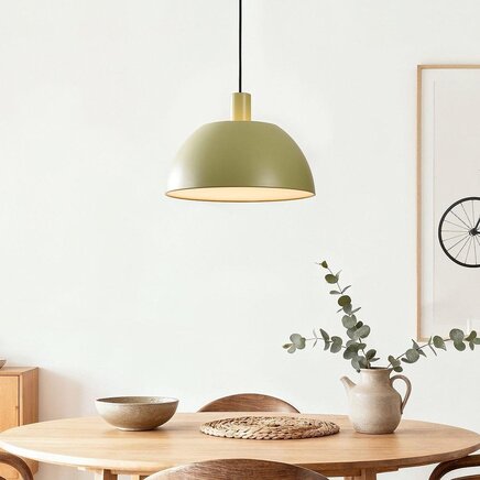 Pendel i mat khakigrøn med hvid inderside - Mirae