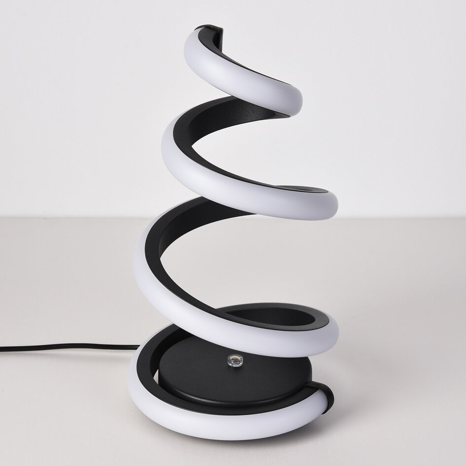 Spiralformet bordlampe med dæmpbart LED-lys - Borja