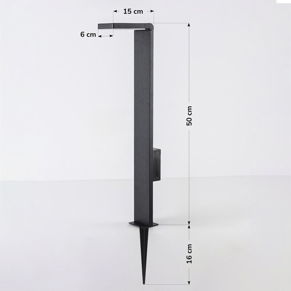 Solcelle bedlampe - Paddy - sort