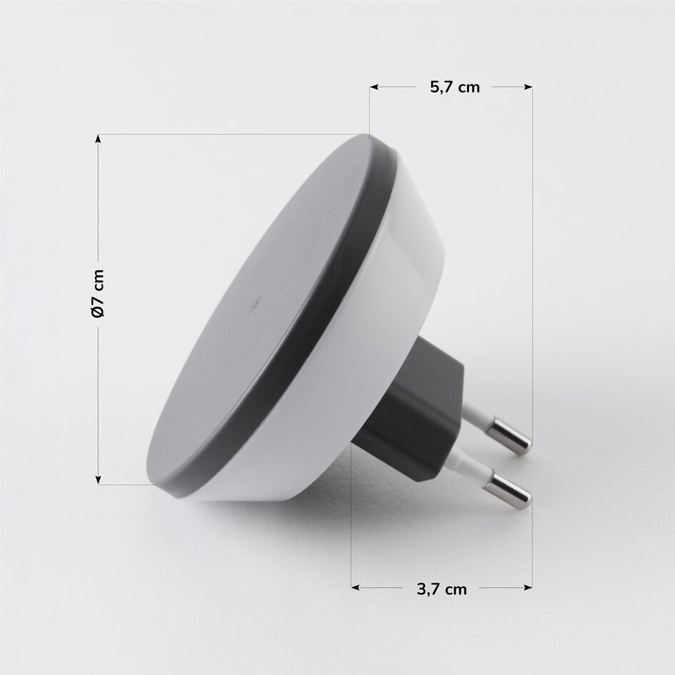 Moderne natlampe Kinzo med dæmpbare LED'er og justerbar Farvetemperatur