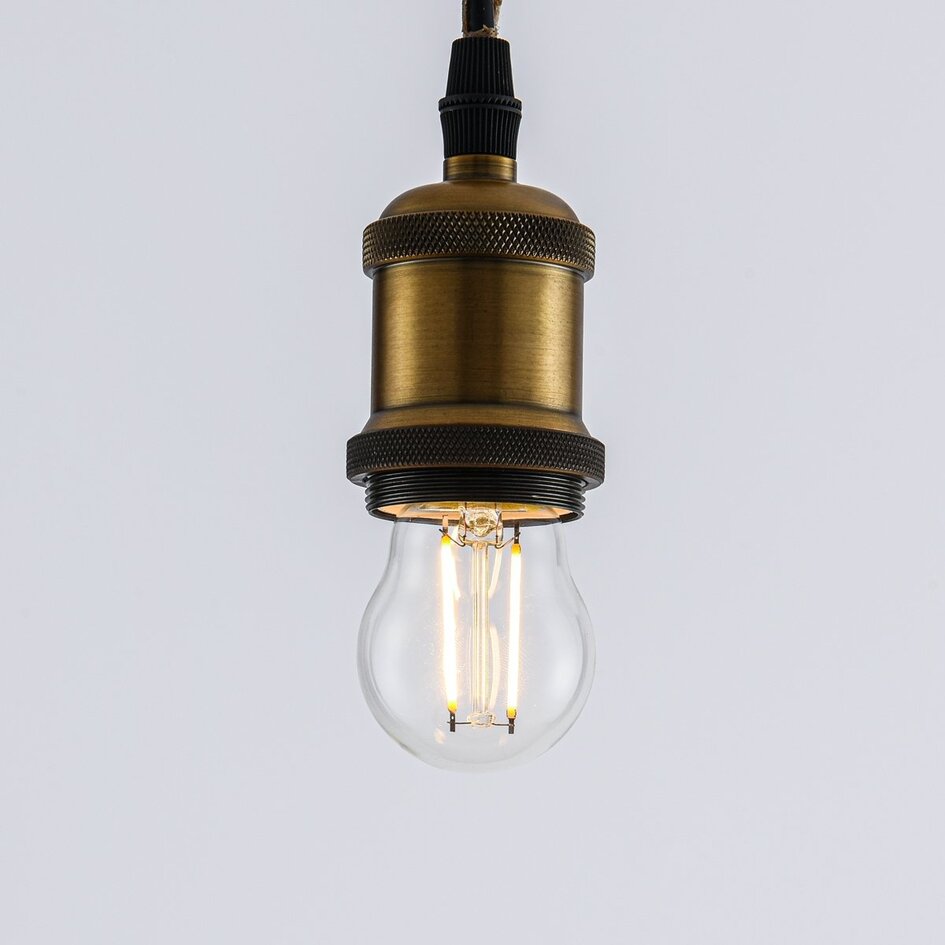 E27 LED-pære, filament med klart glas - 2,5 el. 4,5 watt / 2700K / Ø45 / dæmpbar