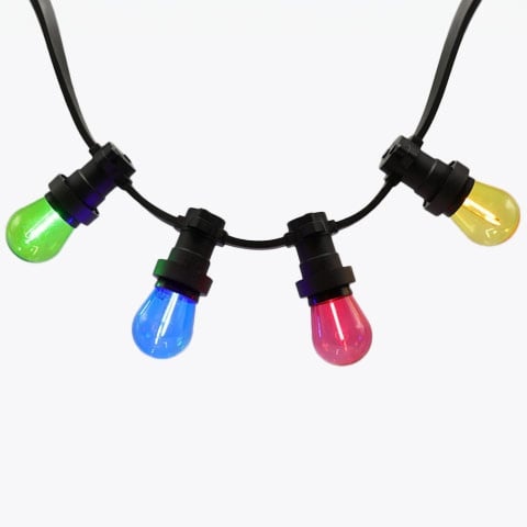 Party lyskæde-sæt med kulørte LED-pærer