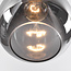 Pendel Verona, 1 lyskilde - røgfarvet glas med spejleffekt og dråbeform