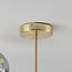 Loftlampe Osem, 8 lyskilder - guld med røgfarvet glas