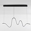 Pendel Linea i bølget form - sort med 3-trins dæmpbar LED